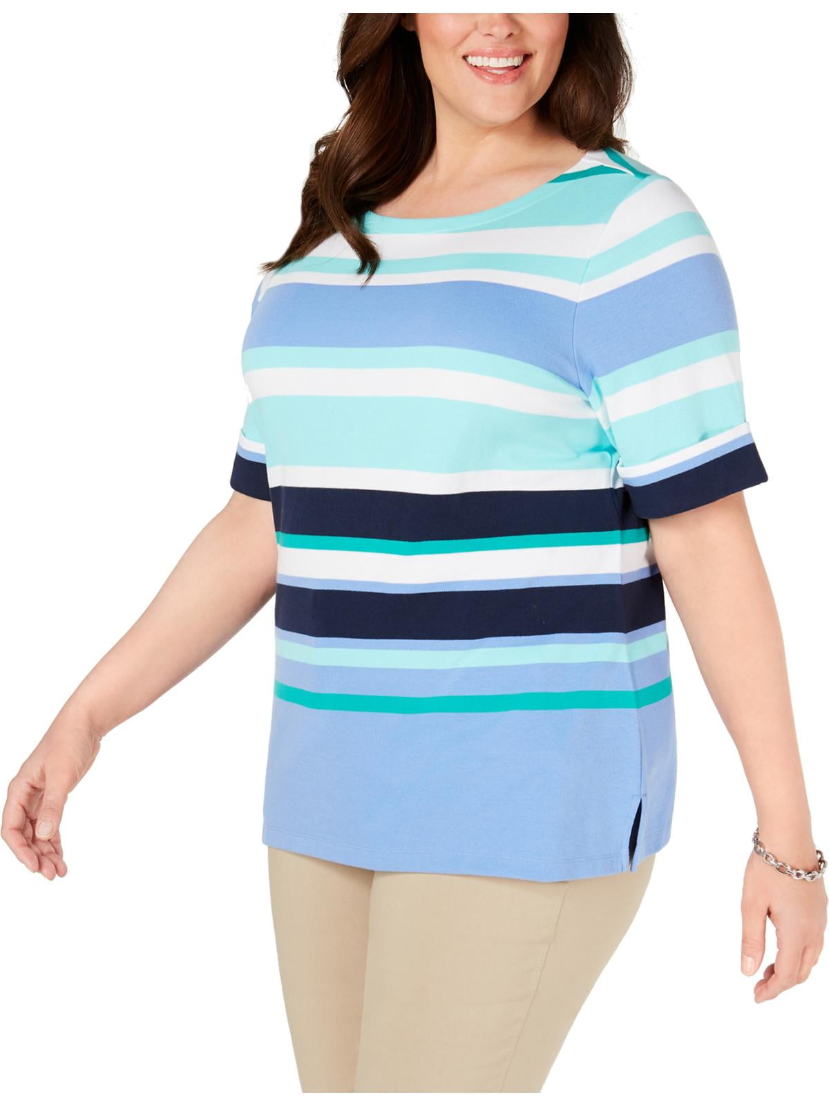 Karen Scott Striped T-Shirts