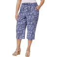 thumbnail image 1 of Karen Scott Womens Plus Printed Comfort Waist Capri Pants, 1 of 2