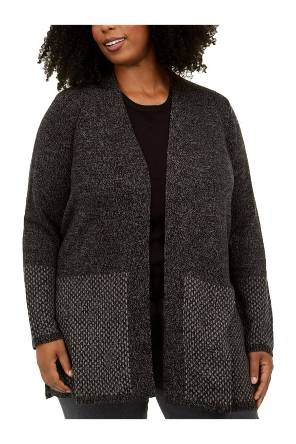 Womens Plus Turbo Pattern Cardigan Cardigan Sweater