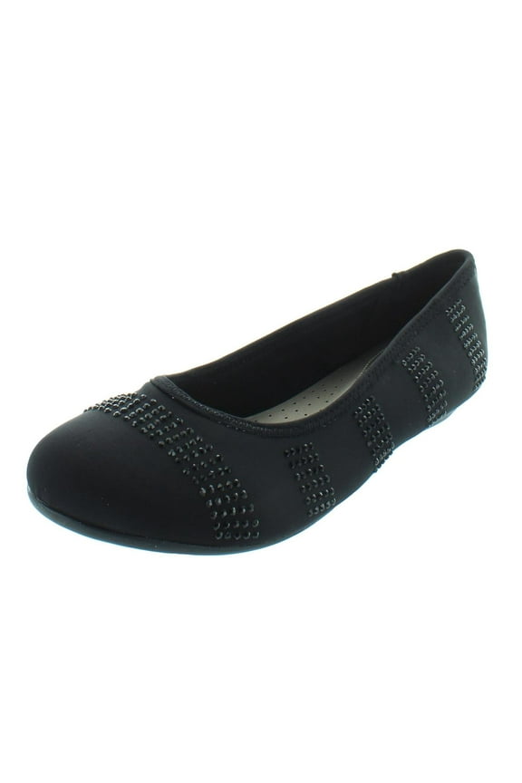 Womens Ralleigh Satin Studded Ballet Flats
