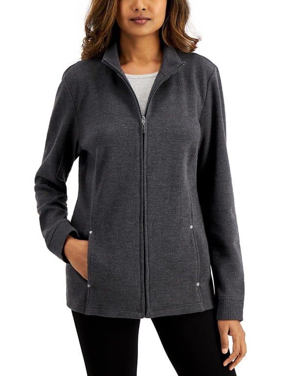 Womens Ribbed Mock Neck Original Jacket