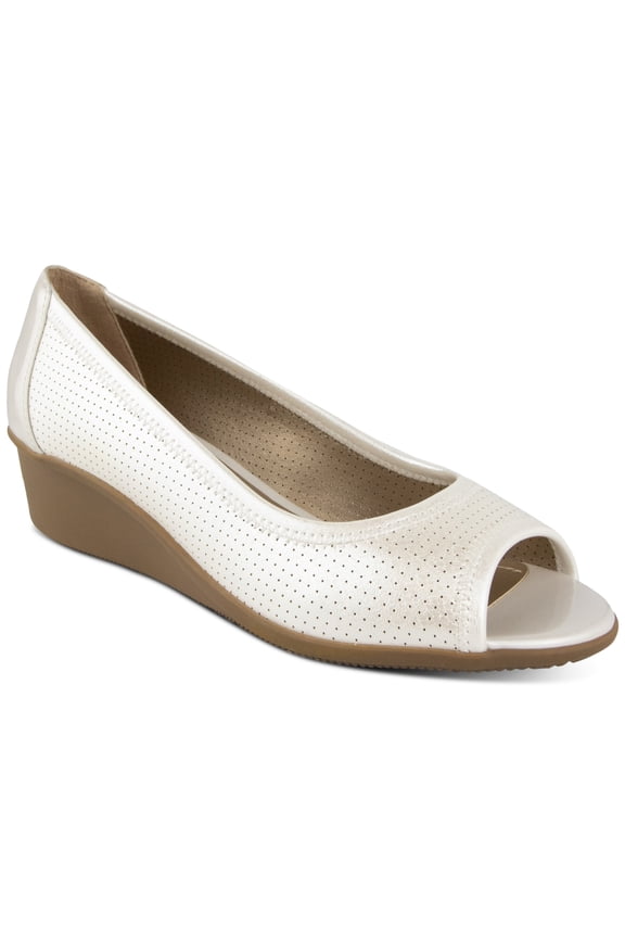 Yaritza Wedge Pumps Peep Toe White 8.5M