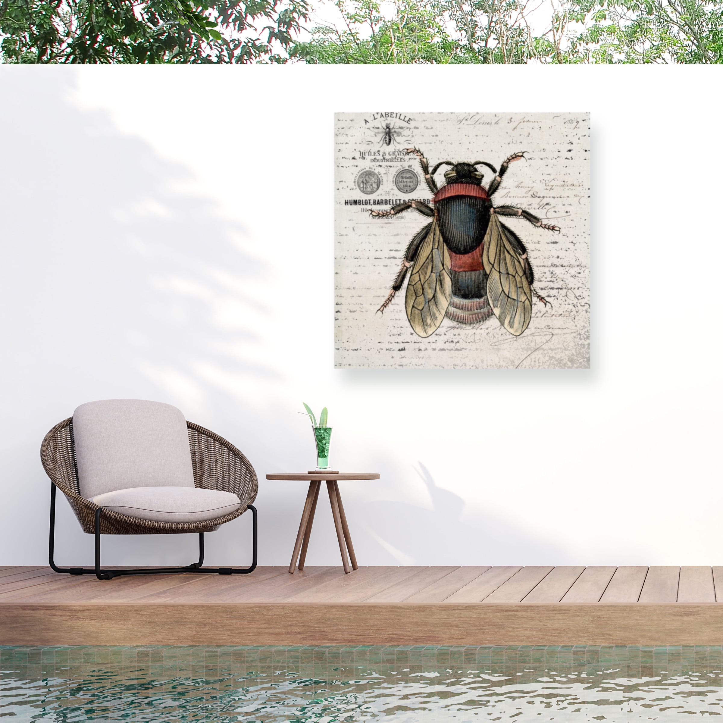 Karen Smith 'History Bee I' Outdoor All-Weather Wall Decor