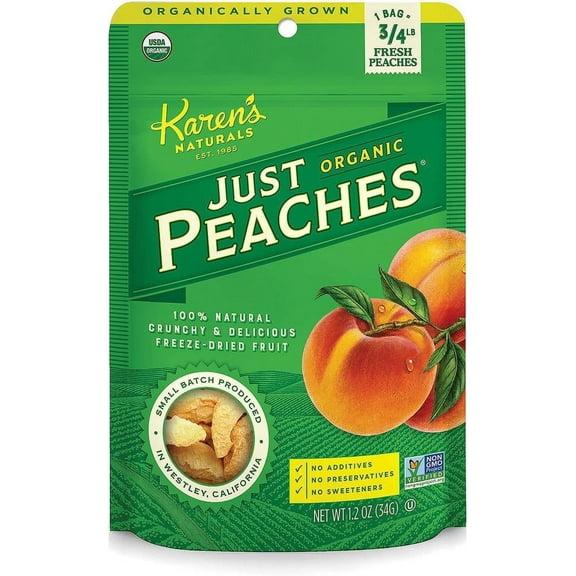 Karen's Naturals Organic Just Peaches - 1.2 oz Pack of 2