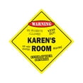 thumbnail image 1 of Karen's Room Sign Crossing Zone Xing | Indoor/Outdoor | 14" Tall kids bedroom decor door children's name boy girl, 1 of 5