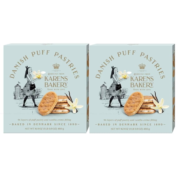 Karens Bakery Danish Puff Pastries, 16.9 Ounce Gift Box (set of 2 ...