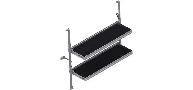 Holman 48606 Van Shelf Unit 60" W x 20" D 2 Folding No Dividers Gray