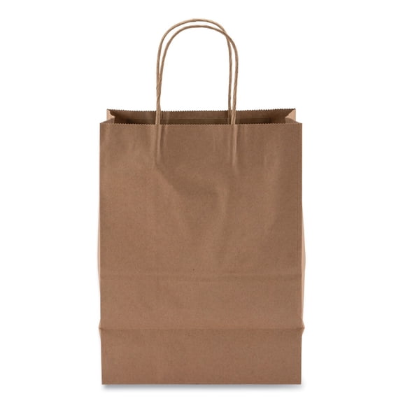 kraft paper bags, 8" x 5" x 11", kraft, 250/carton