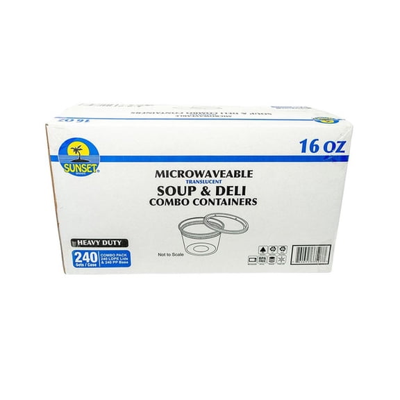 Kari-Out Combo Soup Container with Lid, 16 oz, Clear Polypropylene, 240 Count