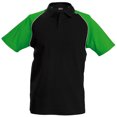 thumbnail image 1 of Kariban Mens Contrast Baseball Polo Shirt, 1 of 1