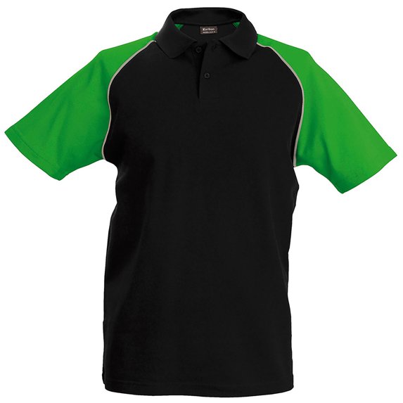 Kariban Mens Contrast Baseball Polo Shirt