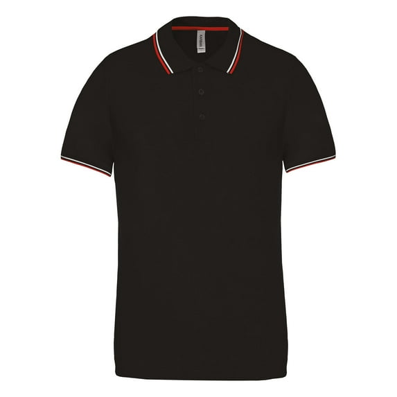 Kariban Mens Contrast Short Sleeve Polo Shirt
