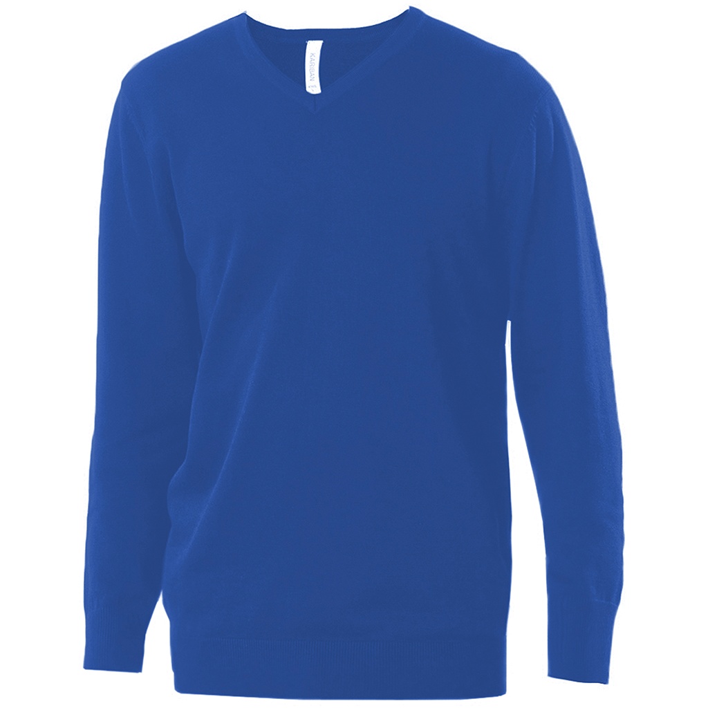 Kariban Mens Cotton Acrylic V Neck Sweater - image 1 of 6