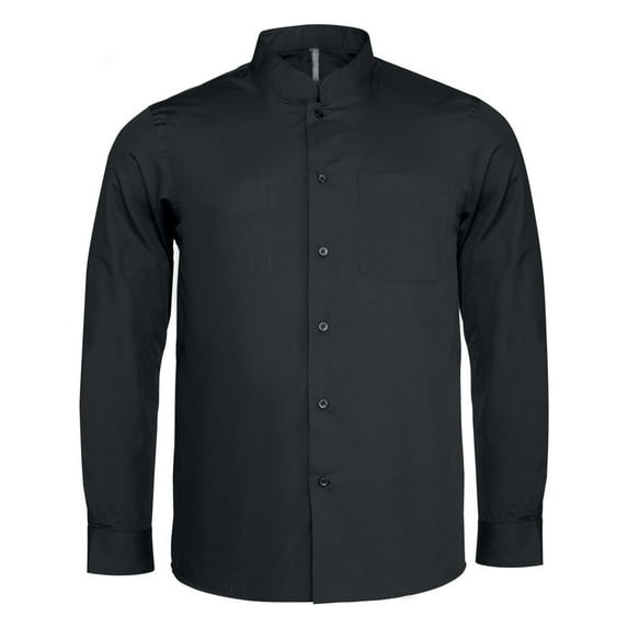 Kariban Mens Long Sleeve Mandarin Collar Shirt