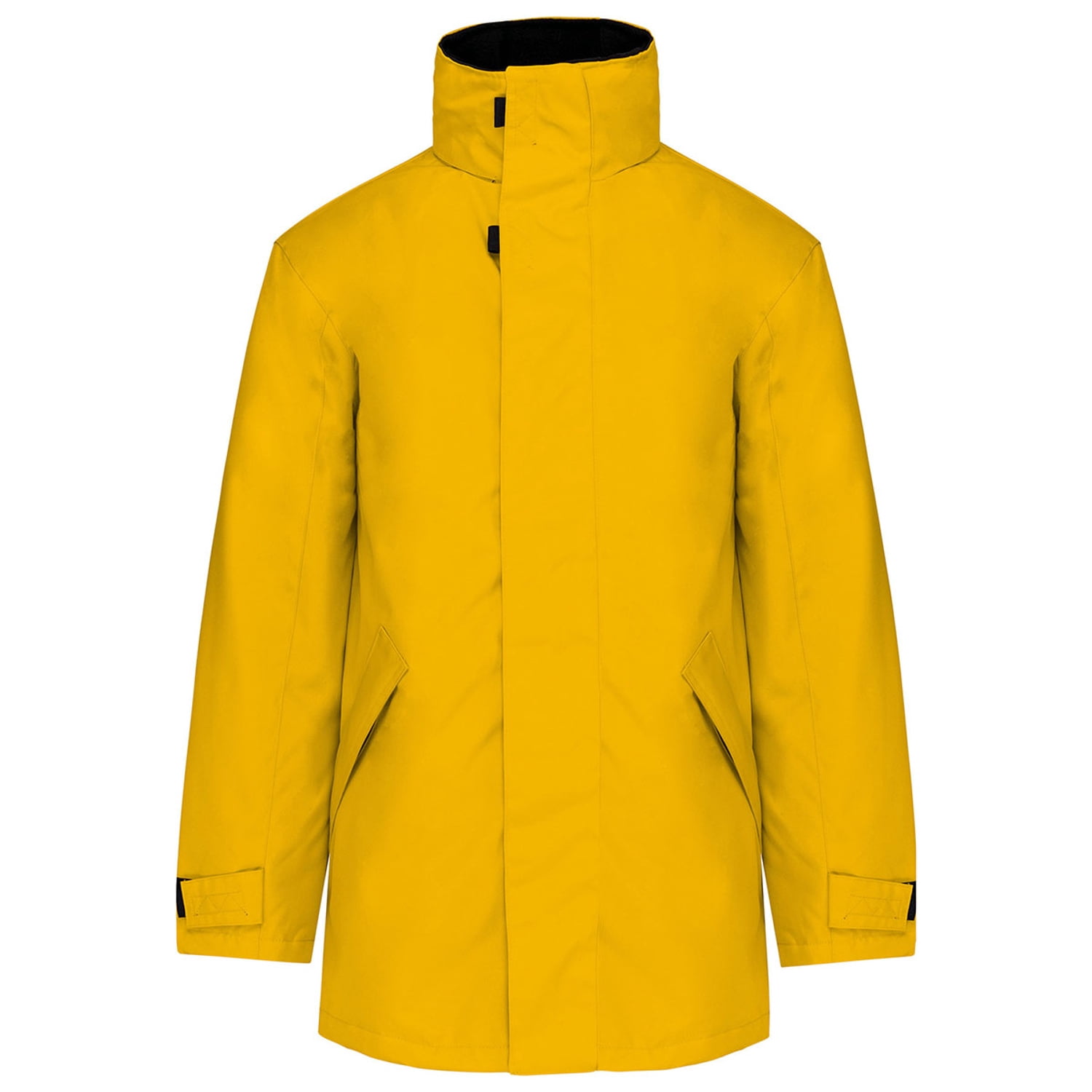 Parka Homme Matelassé Noir XXL - Polyester, Capuche Intégrée, Nombreuses Poches