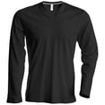 thumbnail image 1 of Kariban Mens Slim Fit Long Sleeve V Neck T-Shirt, 1 of 3