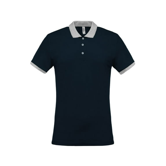 Kariban Mens Two-Tone Pique Polo Shirt
