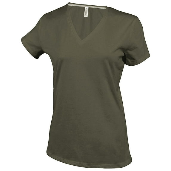 Kariban Womens Feminine Fit Short Sleeve V Neck T-Shirt