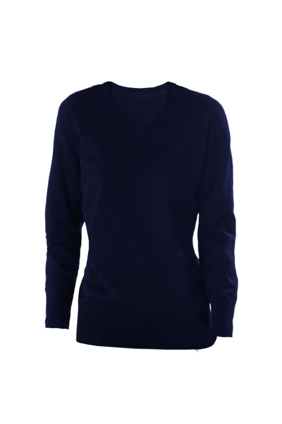Womens V-Neck Long Sleeve Jumper / Knitwear