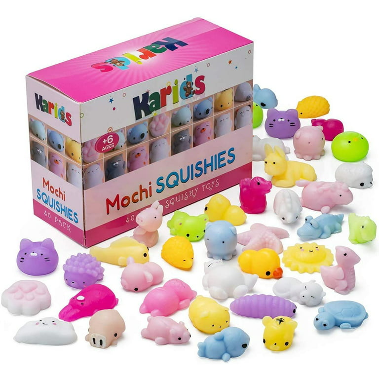 Karids Assorted Colors Mochi Squishy Squishies Birthday Party Favors, 40  Count