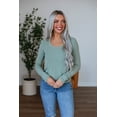 thumbnail image 1 of Karigan Ribbed Top - Sage, 1 of 5