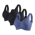 thumbnail image 1 of Karight 3 Pack New Roarrave Bra, Roarrave Bras for Women, Women's Ribbed Push up Adjustable Wireless Bra, 1 of 2