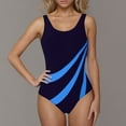 thumbnail image 1 of Karight Athletic One Piece Swimsuit Women Racer Back Color Block Bathing Suit, 1 of 4