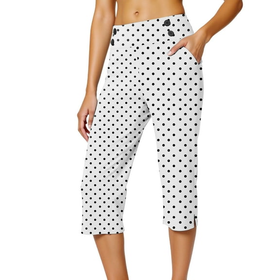 Karight Capri Pants for Women Stretch High Waisted Crop Office Work Pants Summer Casual Capris Slacks Yoga Dress Pant