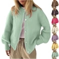 thumbnail image 1 of Karight Cardigan Sweaters for Women Casual Button Down Soft Knit Crew Neck Fall Winter Jackets Solid Color Fashion Clothes, 1 of 7