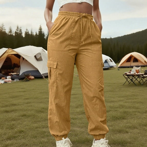 Karight Cargo Pants Women Lightweight Joggers Quick Dry Summer Hiking Pants with Pockets
