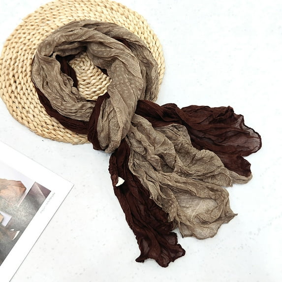 Karight Cotton Linen Scarfs for Women Winter Soft Print Shawl Wraps Holiday Scarf for Travel Going Out Vintage Head Wrap