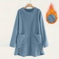 thumbnail image 1 of Karight Fashion Women's Casual Long Sleeve Round Neck Collar Blouse Ladies Loose Sweatshirt Tops Blouse, 1 of 7