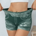 thumbnail image 1 of Karight Faux Jeans Shorts for Women Summer Mid Rise Stretchy Denim Shorts Butt Lifting Slimming Ripped Shorts for Curvy Women, 1 of 8