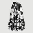 thumbnail image 1 of Karight Floral Maxi Skirt for Women Summer Comfy Tiered Elastic High Waisted Skirts Vacation A-Line Flowy Swing Long Skirts, 1 of 4