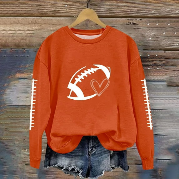 Karight Football Funny Sweatshirt For Women Graphic Print Sunday Casual Long Sleeve Crewneck 2025 Fall Pullover