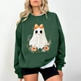 thumbnail image 1 of Karight Halloween Lace Ghost Sweatshirt, Coquette Ghost Halloween Flower Ghost Spooky Lace Ghost Sweatshirt, Unisex Shirt, 1 of 3