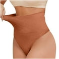 thumbnail image 1 of Karight High Waisted Tummy Control Thongs Shapewear Strapless Core Body Shaper High Control Seamless Thick Thong, 1 of 7