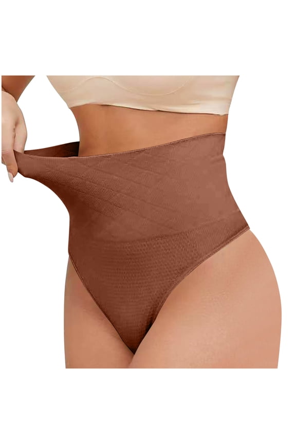 High Waisted Tummy Control Thongs Shapewear Strapless Core Body Shaper High Control Seamless Thick Thong