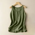 thumbnail image 1 of Karight Linen Sleeveless V Neck Tank Tops Basic Summer Blouse, 1 of 3