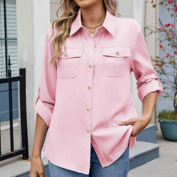 Karight Long Sleeve Shirts for Women Fall Fashion 2025 Dressy Casual Blouses