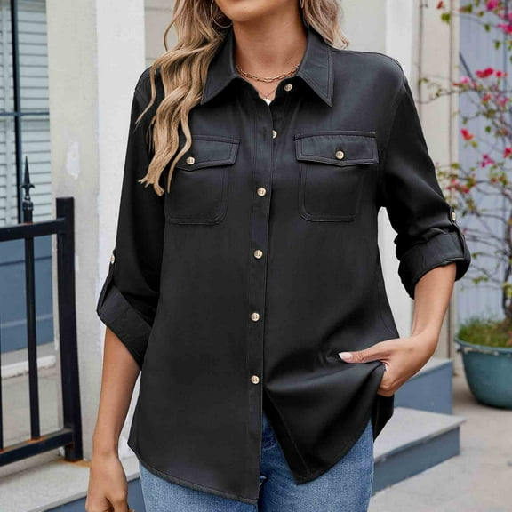Karight Long Sleeve Shirts for Women Fall Fashion 2025 Dressy Casual Blouses