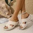 thumbnail image 1 of Karight Orthopedic ls for Women Sale Clearance Open Toe Arch Support Walking l Dressy Summer Comfortable Slip-on Shoe Cute Platform Wedge Shoes Planter Fasciitis Sliders Plus Size, 1 of 8