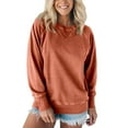 thumbnail image 1 of Karight Oversized Sweatshirt for Women Loose Fit Cotton Pullover Vintage Crew Neck Sweatshirts with Pocket Long Sleeve Shirt, 1 of 5