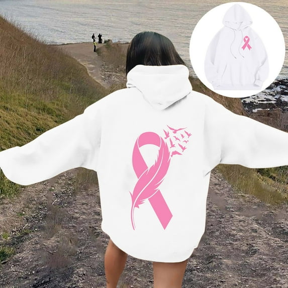 Karight Pink Ribbon - Breast Cancer Awareness Unisex Hoodie Sweatshirt
