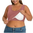 thumbnail image 1 of Karight Plus Size Women's Casual Sports Tank Top, Stretchy Breathable Shirts for Layering, Yoga, Summer Pink, 1 of 9