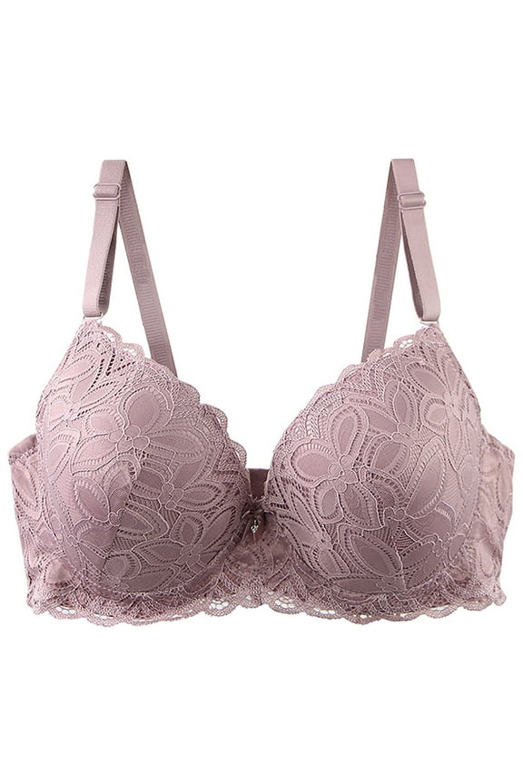 Karight Push Up Bras for Women Add 2 Cups Sexy Lace Cleavage Extra Padded Plunge Bra Underwire