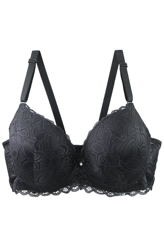 Karight Push Up Bras for Women Add 2 Cups Sexy Lace Cleavage Extra Padded Plunge Bra Underwire