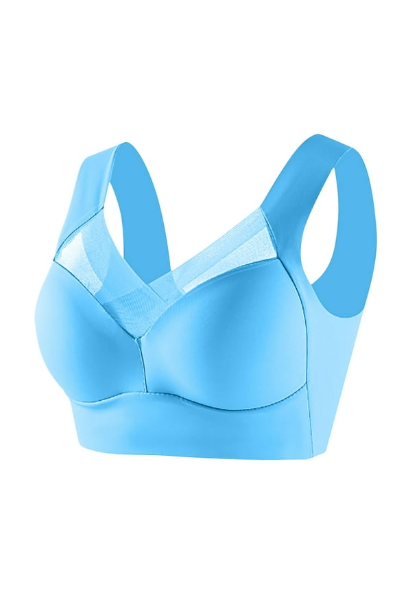 Seamless Powerful Push Up Wireless Bra Lift Full-Figure Posture Correcting Bra Ice Silk Anti Sagging Bra