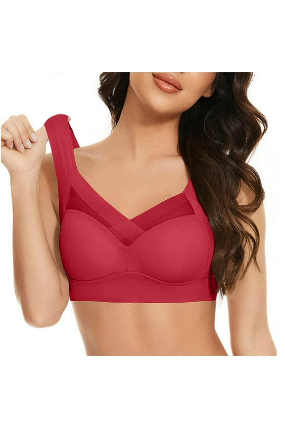 Seamless Sexy Push Up Wireless Bras, Posture Correcting Bras for Senior, Ice Silk Gathering Bra