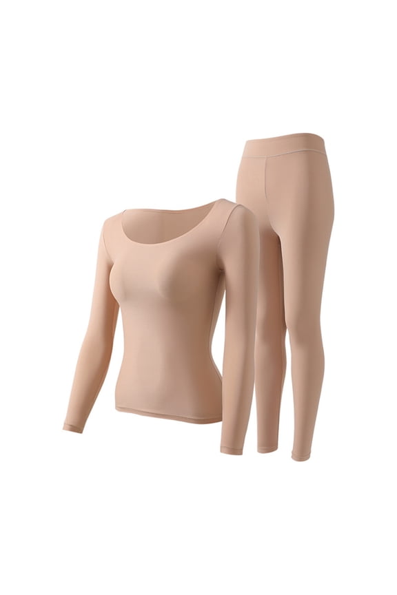 Seamless Thermal Underwear Set for Women Long Johns Pajama Sets 2 Piece Base Layer Tops Bottom for Cold Weather
